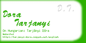 dora tarjanyi business card